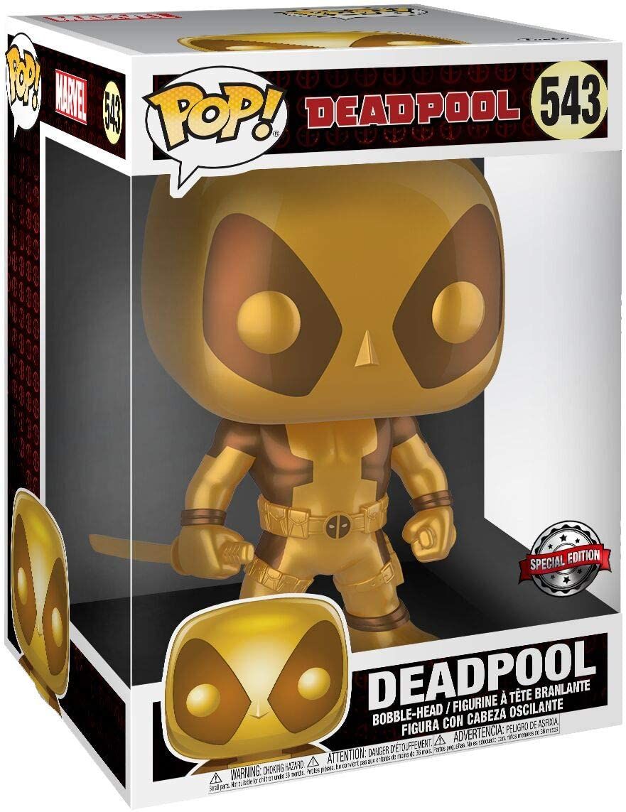Marvel Gold Deadpool 10" POP Figure Movie Mania